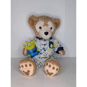 Disney Parks Duffy Bear 17" Toy Story LGM Green Alien PJs Hidden Mickey Plush